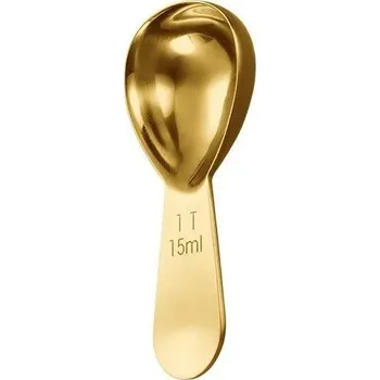 Nerezová odměrná lžička na kávu 15 ml / 30 ml | odměrka lžička náčiní - Zlato - 15 ml