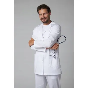 Kuchyňská zástěra Zástěra lékařský plášť krátký - bílá barva S