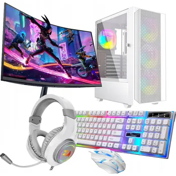 Stolní počítač BÍLÝ HERNÍ SET|RYZEN 7|VEGA 8|32GB|SSD|W11