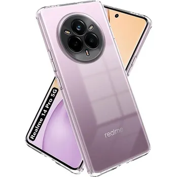 Pouzdro na mobilní telefon POUZDRO ULTRATENKÉ SLIM TPU SILIKONOVÁ GUMA PRO REALME 14 PRO 5G + SKLO