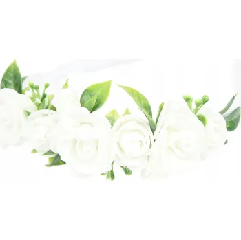 Čelenka Čelenka do vlasů na svaté přijímání s růžičkami MODRÁ, stylová