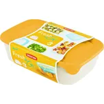 CURVER Sada dóz na potraviny FRESH & GO 2L+1L+0,5L | transparentní / žlutá
