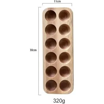 Stojan na víno Dřevěný stojan na vejce do lednice | dřevěný organizér, stojan na vejce - 12 dírek