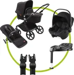 Akční set Bugaboo Fox Cub complete BLACK/MIDNIGHT BLACK + Autosedačka Britax Römer Baby-Safe Core + Baby-Safe Core + adaptéry k autosedačce