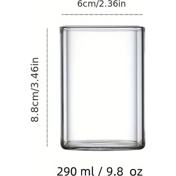 Sklenice Průhledná sklenice na ledovou kávu a čaj | designová sklenice, velká sklenice - Transparentní-1