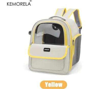 Psí batoh Průhledný batoh na mazlíčky pro cestování letadlem | batoh pro zvířata, cestovní batoh - Žluť