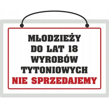 Obraz Laminovaná tabulka ZÁKAZ PRODEJE MLÁDEŽI DO 18 LET - tabák