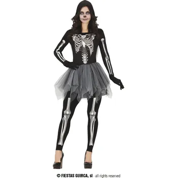 Karnevalový kostým Guirca Kostlivec s kapucí dámský kostým Velikost: 38 - 40 (M)