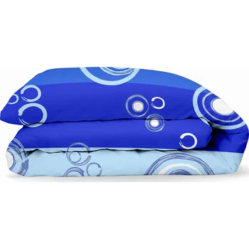 Polštář Bavlněný povlak na přikrývku - Bublina modrá Zapínání: knoflík, Velikost přikrývky: 140x200