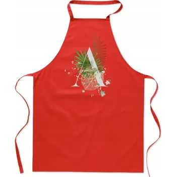 Kuchyňská zástěra KUCHYŇSKÁ ZÁSTĚRA červená S PÍSMENEM A jméno Amelia Ania Alan Adam FA_414_cw