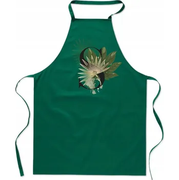 Kuchyňská zástěra KUCHYŇSKÁ ZÁSTĚRA zelená S PÍSMENEM S jméno Sára Sandra Sylvie Šimon FA_387_z