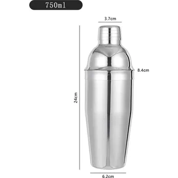 Shaker Nerezový koktejlový shaker pro přípravu martini nápojů | koktejlový shaker, barové doplňky - 750 ml