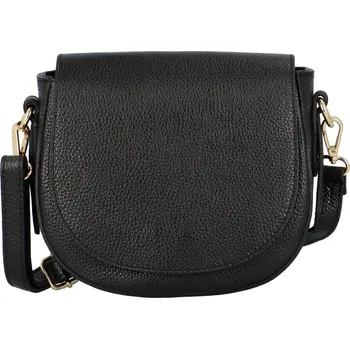 Kabelka Dámská kožená crossbody kabelka černá - Delami Oberisa černá