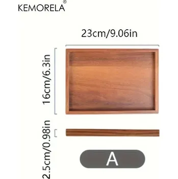Retro dřevěný servírovací tác na čaj a dezerty | servírovací podnos, dřevěný tác - A