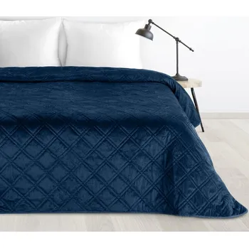 Přehoz na lůžko Sametový přehoz na postel LUIZ8 v granátově modré barvě Rozměr přehozu (šířka x délka): 170x210cm