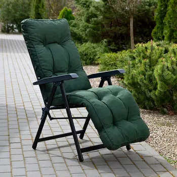 Polohovací zahradní křeslo s podnožkou Lena Plus Black Edition H024-32IB PATIO