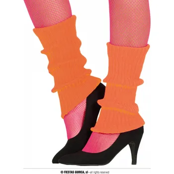 Cyklistické oblečení Guirca Neonové návleky na nohy oranžové