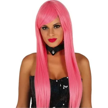 Guirca Dlouhovlasá růžová paruka