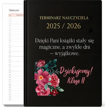 Kalendář Knižkový kalendář pro učitele 2025 A5 FunnyCase černý