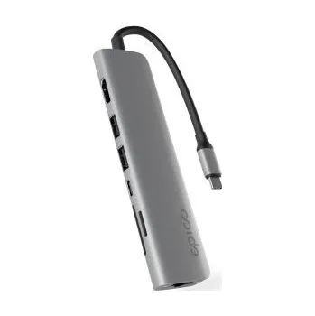 Notebook Epico 7v1 Multimedi Hub 8K s USB-C konekt. - šedá (9915112100071)