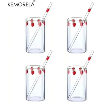 Roztomilý ovocný skleněný hrnek na kávu a mléko | hrnek, sklenice - 4KS