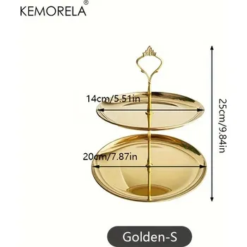 Patrový etažér na dorty a ovoce | dortový stojan, servírovací podnos - Golden-S