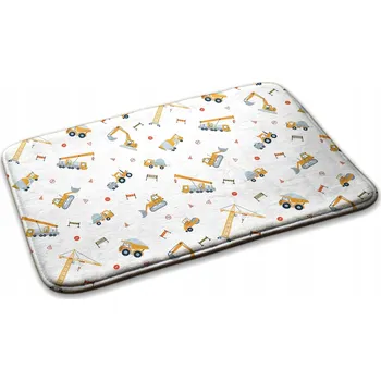 Hrací deka Měkká Hrací Podložka Koberec pro Děti Stavební Stroje 75x45 cm