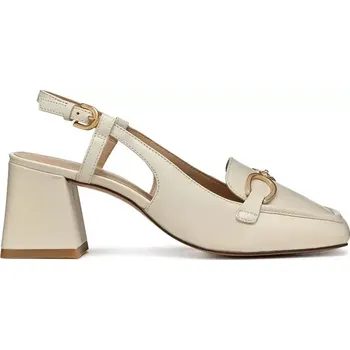 Dámské lodičky Kožené lodičky Geox D CORONILLA béžová barva, na podpatku, s odkrytou patou, D55D1A 000TU C1122 D55D1A.000TU.C1122 01X, EUR 39