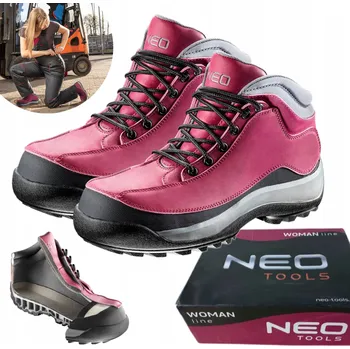 Pracovní obuv PRACOVNÍ DÁMSKÉ BOTY S3 SRC kožené METAL NEO vel. 39