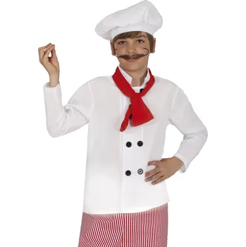 Karnevalový kostým SADA KUCHAŘE PŘEVLEK ŠÉFKUCHAŘ KUCHAŘSKÝ 128