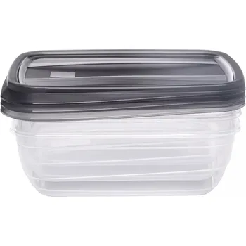 Dóza na potraviny CURVER Sada dóz na potraviny VEDO 3x1L | transparentní / šedá