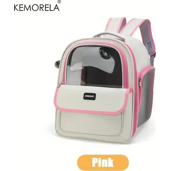 Taška pro psa a kočku Průhledný batoh na mazlíčky pro cestování letadlem | batoh pro zvířata, cestovní batoh - Růžový