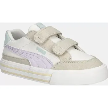 Chlapecká obuv Dětské tenisky Puma Court Classic Vulc FS V PS béžová barva 396560 80X, EUR 32