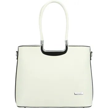 Kabelka Dámská kabelka do ruky bílá - Delami Bella Rosa bílá