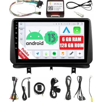 Autorádio 2DIN AUTORÁDIO S NAVIGACÍ ANDROID RENAULT CLIO 3 III 6/128 GB DSP CARPLAY LTE