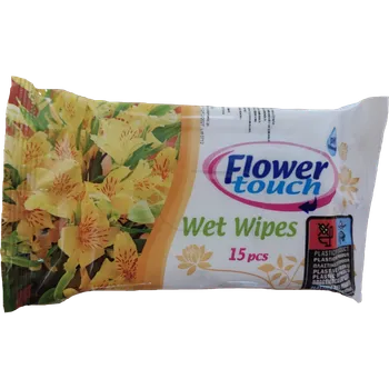 Vlhčený ubrousek Ubrousky vlhčené Flower touch 15 ks