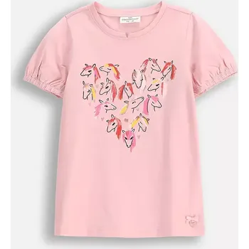 Dívčí tričko Tričko Coccodrillo růžová barva, NOSTALGIC MEADOW GIRL KIDS WC5143202NGK 30X, vel. 92