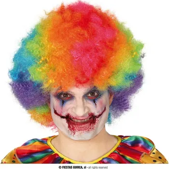 Karnevalová paruka Guirca Barevná kudrnatá paruka v boxu