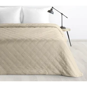 Přehoz na lůžko Sametový přehoz na postel LUIZ8 v béžové barvě Rozměr přehozu (šířka x délka): 220x240cm