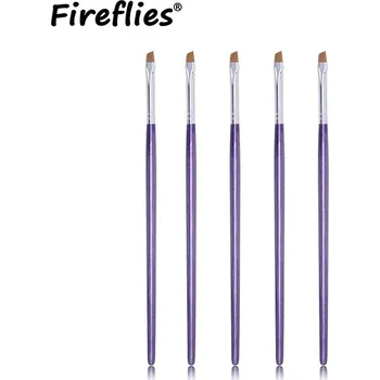 Kosmetický štětec Štětec na oční linky plochý tenký | kosmetický štětec, štětec na líčení - 5 KS