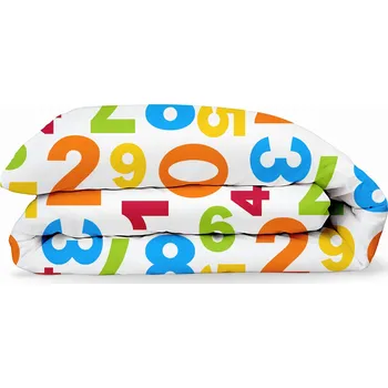 Polštář Bavlněný povlak na přikrývku - Číslice Zapínání: knoflík, Velikost přikrývky: 140x200