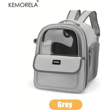 Taška pro psa a kočku Průhledný batoh na mazlíčky pro cestování letadlem | batoh pro zvířata, cestovní batoh - Šedá