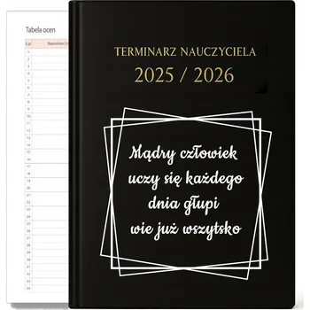 Kalendář Knižkový kalendář pro učitele 2025 A5 FunnyCase černý