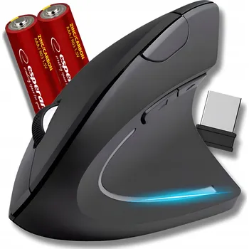 Bezdrátová myš ZeeTech vertikální bezkliková USB optický senzor