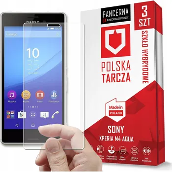 Pouzdro na mobilní telefon Hybridní Sklo pro Sony XPERIA M4 Aqua 3 ks