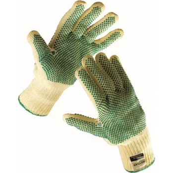 Pracovní rukavice Cerva Rukavice textilní CHIFFCHAFF kevlarové PVC terčíky 9