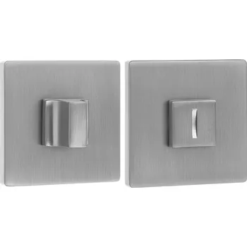 Dveřní kování Interiérová klika Kuchinox Čtvercová rozeta, Klika se zámkem WC