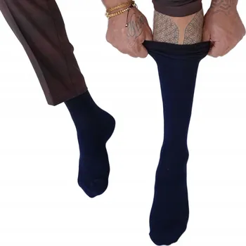 APair Ponožky Podkolenky k obleku modré velikost 39-43