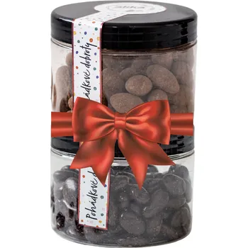 Alika Zdravé ořechy Duopack Mandle ve skořici a rozinky v hořké čokoládě 2x300g