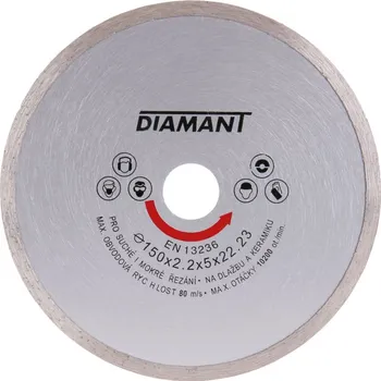 Řezný kotouč Kotouč diamantový DIAMANT celoobvodový 150×22,23 mm